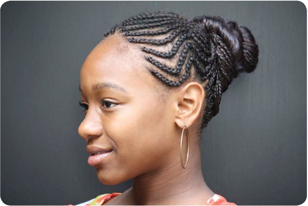 This is a cornrow braid style that is typical among black girls teens and - photo 6