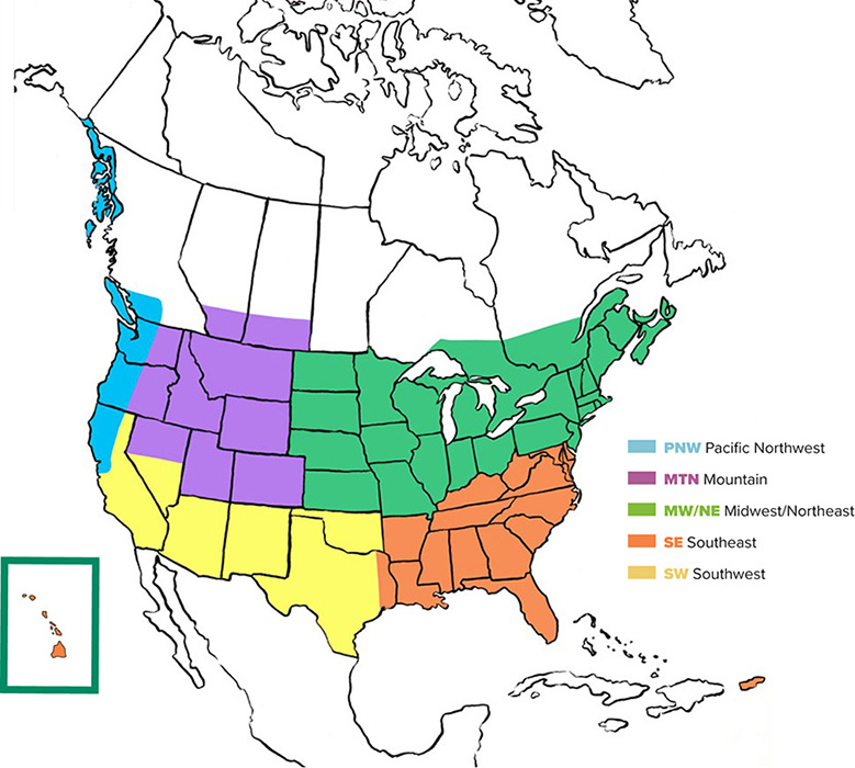 The five growing regions that span the United States and southern Canada each - photo 10