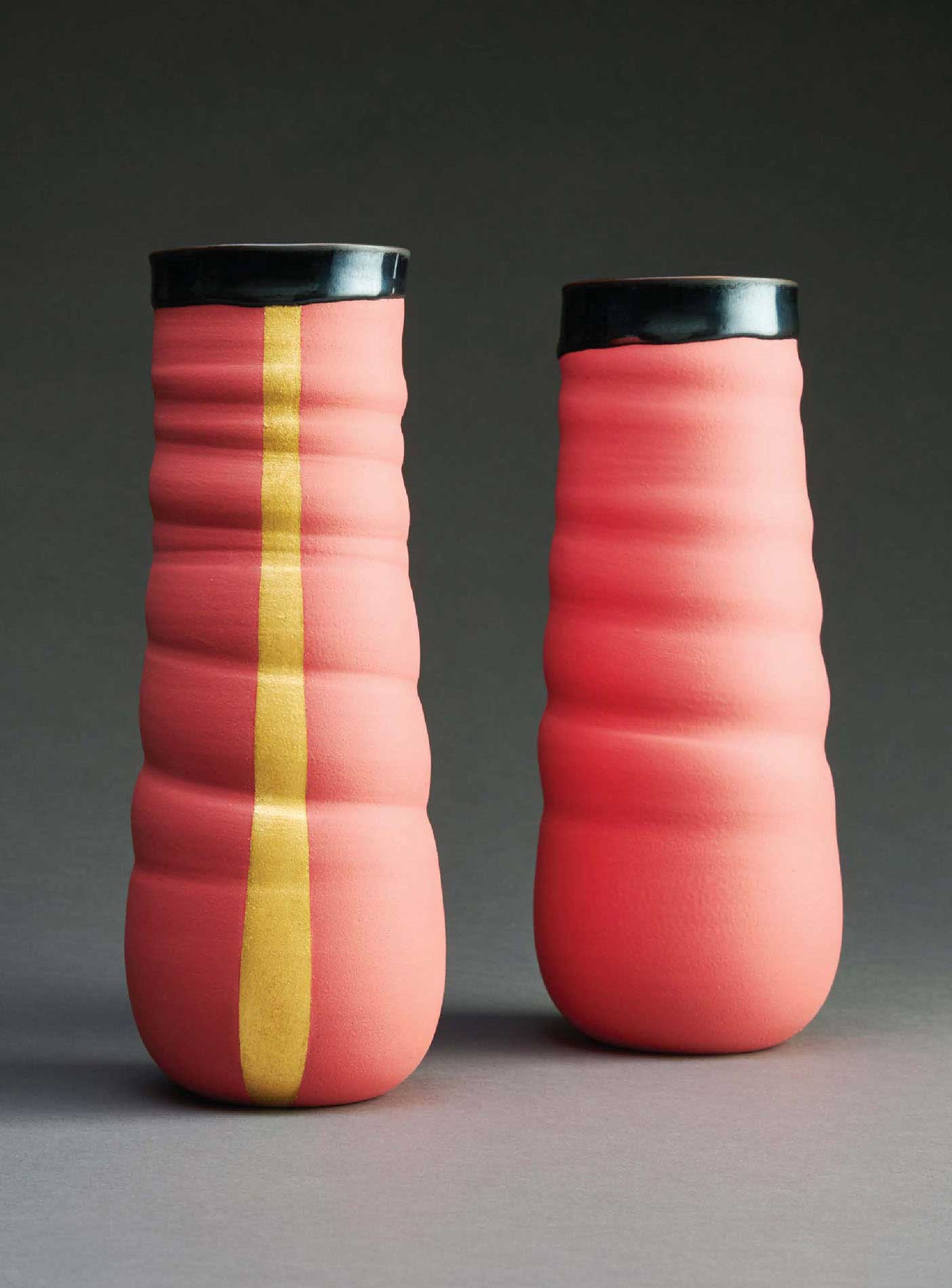 Coral Vases by Jo Davies High-fired stained porcelain with black manganese - photo 7