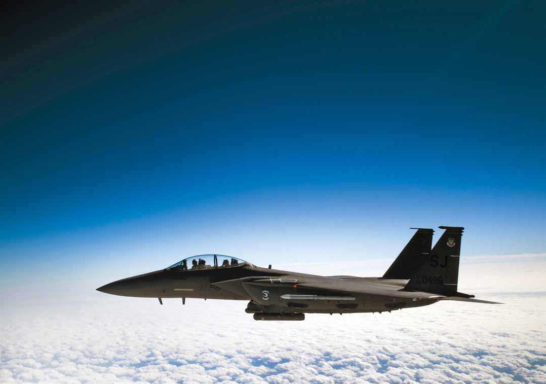 US Air Force F-15E Strike Eagle from 335th Fighter Squadron over North Carolina - photo 3