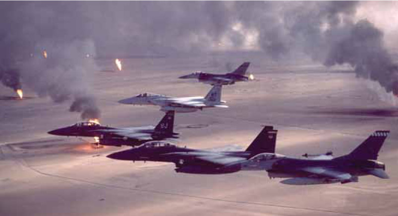 Operation Desert Storm Fighting Falcon Eagle and Strike Eagle fly over - photo 10