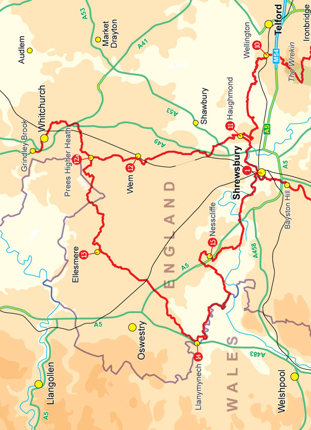 Walking the Shropshire Way A two-week circular trail including the Wrekin Stiperstones and Wenlock Edge - photo 4