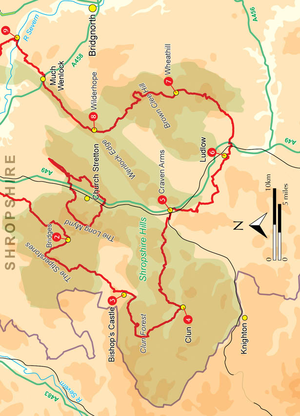 Walking the Shropshire Way A two-week circular trail including the Wrekin Stiperstones and Wenlock Edge - photo 5