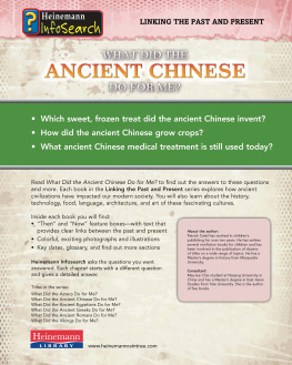 Patrick Catel - What Did the Ancient Chinese Do for Me?