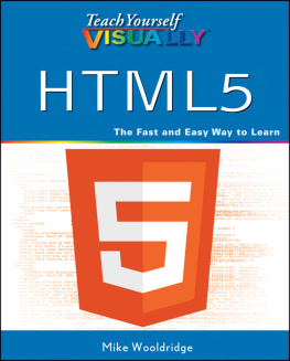 Mike Wooldridge Teach Yourself VISUALLY HTML5