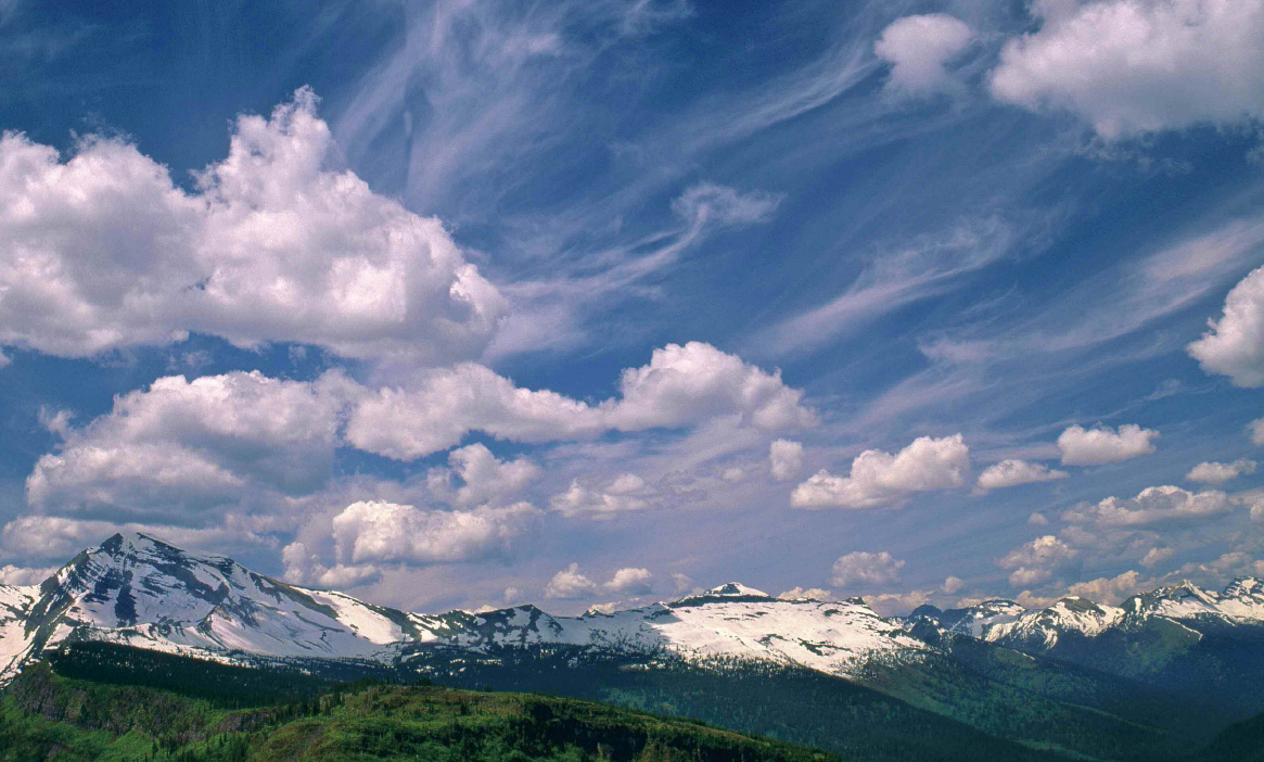 The rule of thirds helps emphasize Glacier National Parks Heavens Peak resting - photo 3