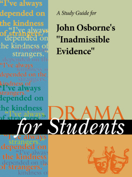 Gale - A Study Guide for John Osbornes Inadmissible Evidence
