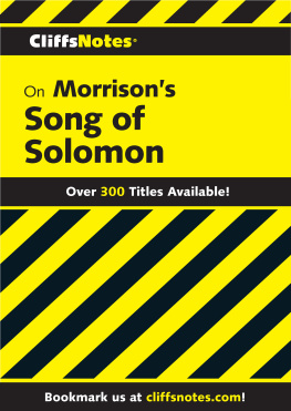 Durthy A. Washington CliffsNotes on Morrisons Song of Solomon