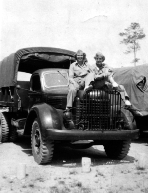 Lillian with her best friend at MTS Camp Lejeune both wear womens shirts with - photo 11