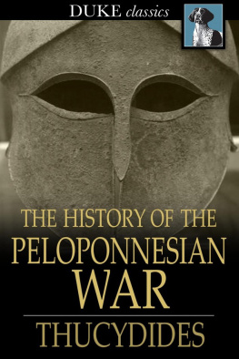 Thucydides The History of the Peloponnesian War