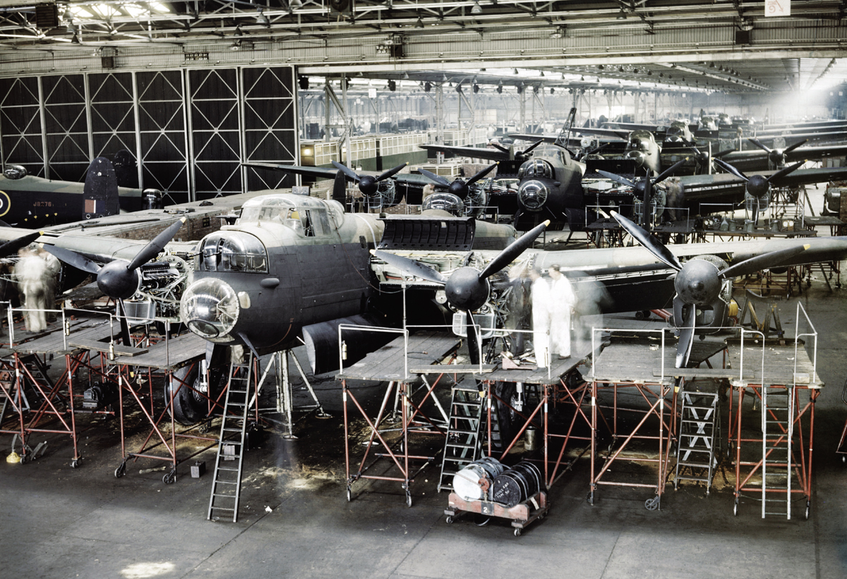 Avro Lancaster bombers nearing completion at the A V Roe Co factory - photo 5