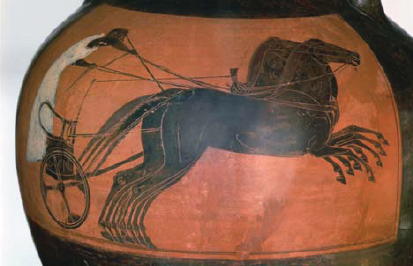 Greek vase depicting a chariot race c 5th6th century BC Muse Municipal - photo 5