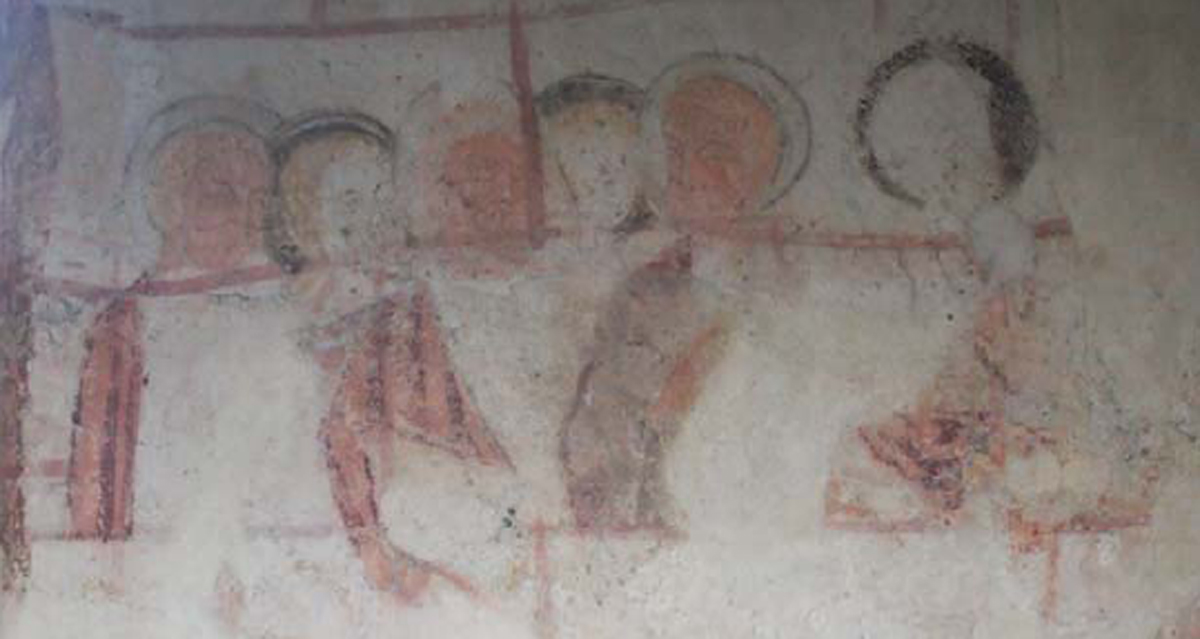 The wall painting of the Last Supper in St Thomas Becket church Capel In 1082 - photo 7