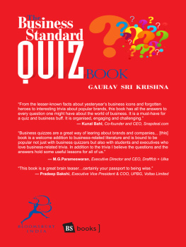 Gaurav Srikrishna The Business Standard Quiz Book