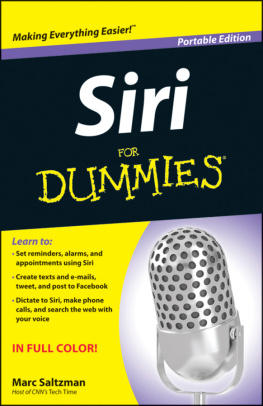 Marc Saltzman Siri For Dummies, Portable Edition