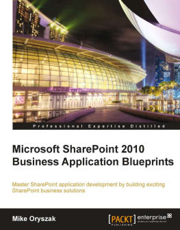 Mike Oryszak Microsoft SharePoint 2010 Business Application Blueprints