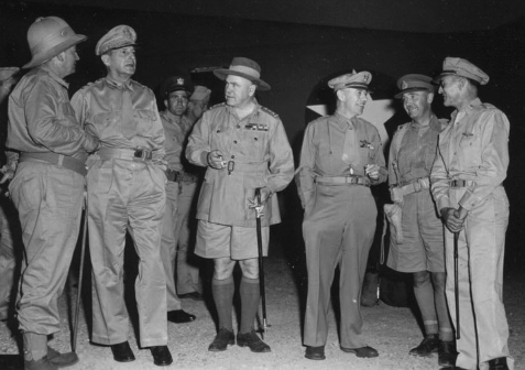 General Sir Thomas Blamey third from left in shorts Australian chief of - photo 11