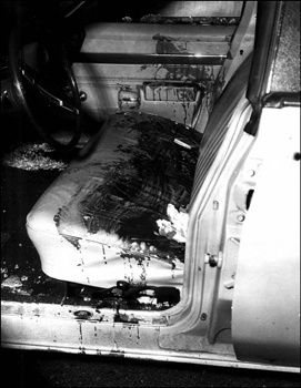 Photograph of the bloody interior of an automobile that Al Plummer Hugh Sonny - photo 5