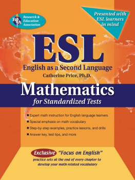 Catherine Price ESL Mathematics for Standardized Tests