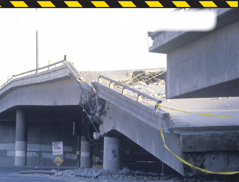 The 1994 Northridge earthquake caused the collapse of this freeway overpass in - photo 4