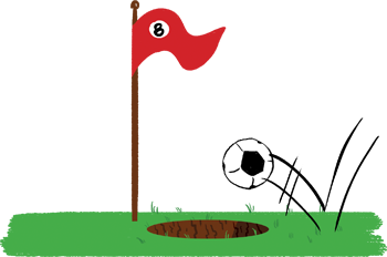 Golfoot is a mix of golf and soccer The idea is to kick a ball into a hole as - photo 14