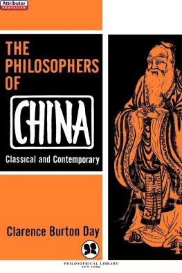 Clarence Burton Day The Philosophers of China