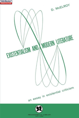 D. McElroy Existentialism and Modern Literature