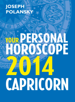 Joseph Polansky Capricorn 2014: Your Personal Horoscope