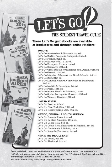 ABOUT LETS GO THE STUDENT TRAVEL GUIDE Lets Go publishes the worlds - photo 10