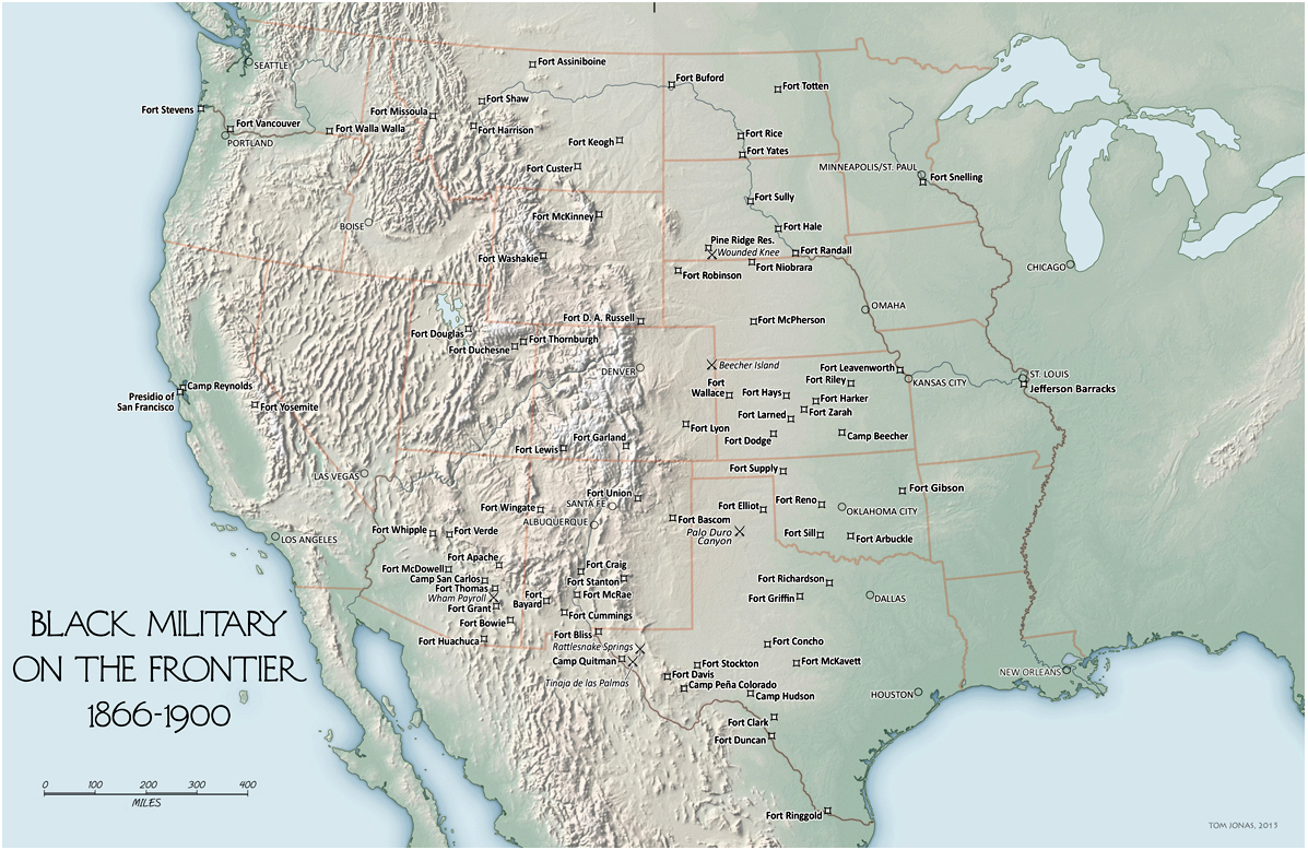 Map depicting the major locales associated with the United States Army and - photo 4