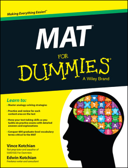 Vince Kotchian - MAT For Dummies