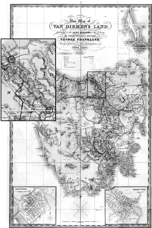 A map of Van Diemens Land now Tasmania published in 1839 The inset shows the - photo 8