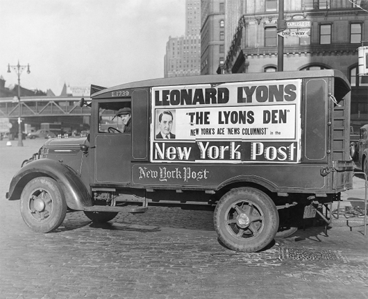 How the paper promoted the column in the 1930s just outside the Post building - photo 3