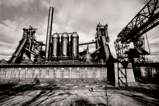 THE SHELL OF THE ABANDONED HOMESTEAD STEEL WORKS RANKIN PENNSYLVANIA - photo 10