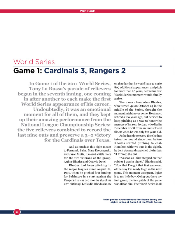 Wild Cards The St Louis Cardinals Stunning 2011 Championship Season - photo 7