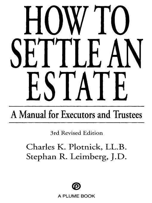 Table of Contents FINALLY ALL YOU NEED TO KNOW ABOUT SETTLING AN ESTATE - photo 1