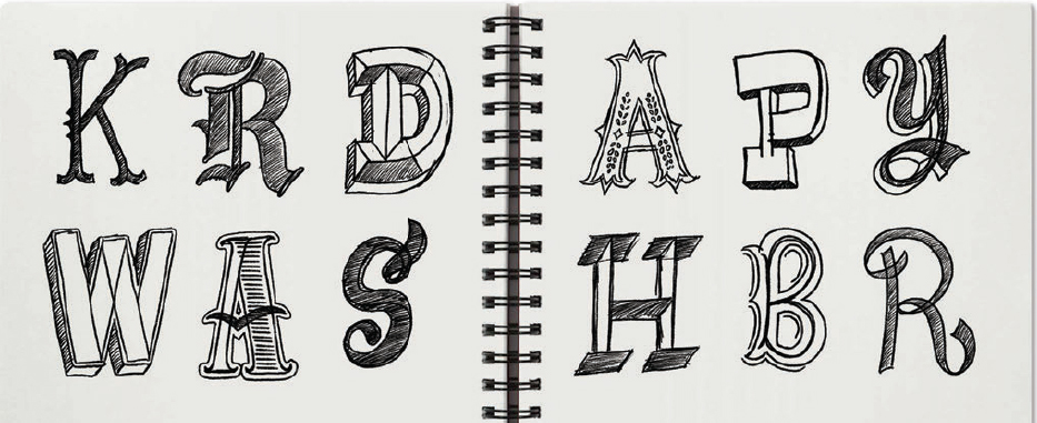 Throughout these pages youll find sixty hand-lettered alphabets broken down - photo 7