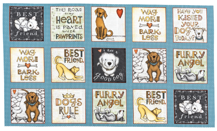 All You Need is Love and a Dog 9048 23 Panel by Beth Logan for Henry Glass - photo 11