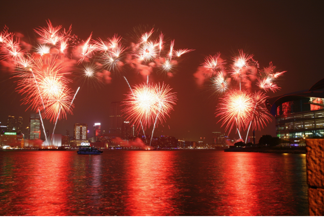 In Hong Kong large fireworks displays are lit from barges in Victoria Harbor - photo 19