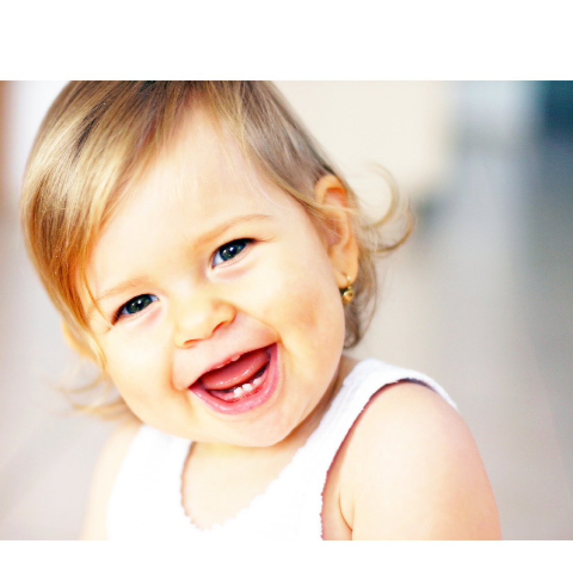 This little girl has some of her baby teeth She is happy This baby is - photo 4