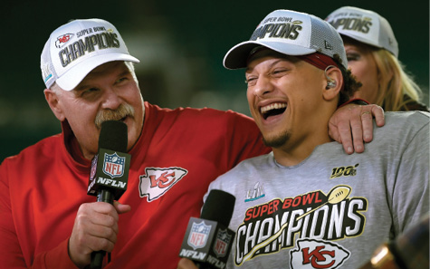 Andy Reid and Patrick Mahomes are all smiles during their post-game interview - photo 6