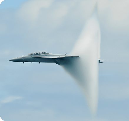 A fighter jet breaks the sound barrier Shock waves cause condensation of water - photo 5