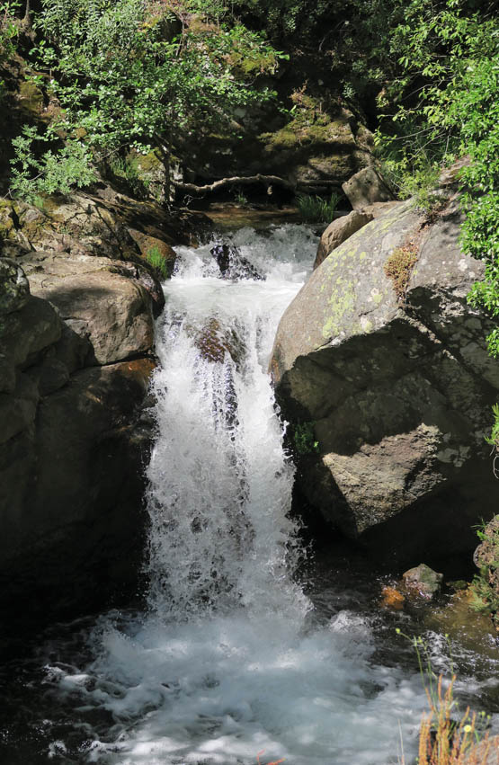 Waterfall in the Sierra de Gredos Chozo traditional shepherds hut in - photo 4