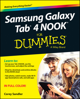 Corey Sandler Samsung Galaxy Tab 4 Nook for Dummies