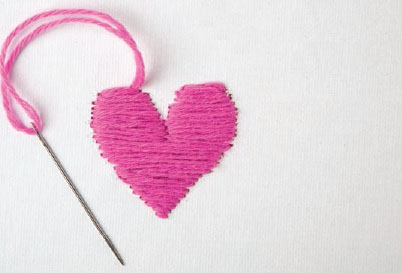 Satin-stitched heart SIMPLIFIED SHISHA STITCH The shisha stitch is one method - photo 9