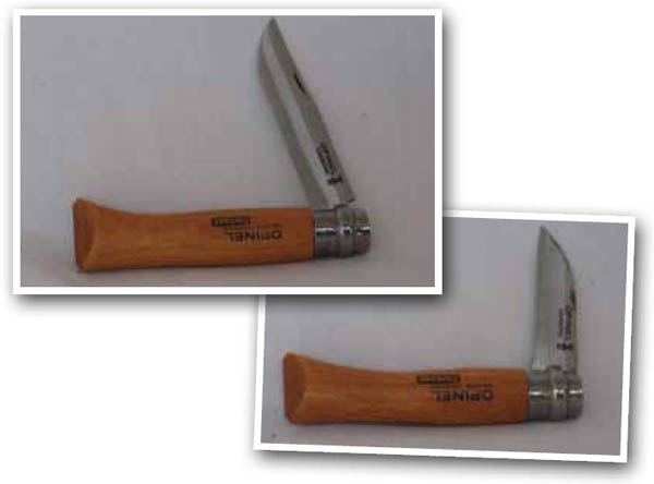 This one is a single bladed locking knife made in France called an Opinel They - photo 9