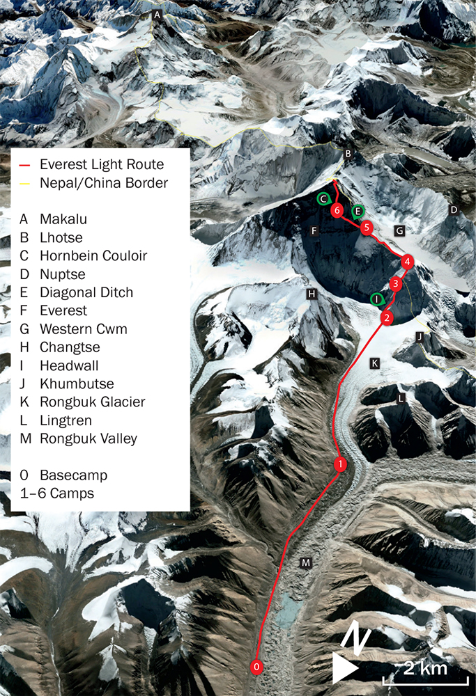 Everest Light Route Credit Google Earth Image Landsat Coper-nicus US Dept - photo 4