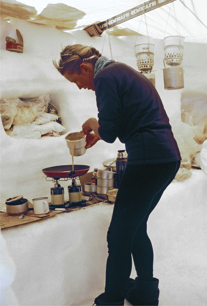 Jane makes pancakes in our kitchen shelter at Camp Two Photo by Jim Elzinga - photo 7