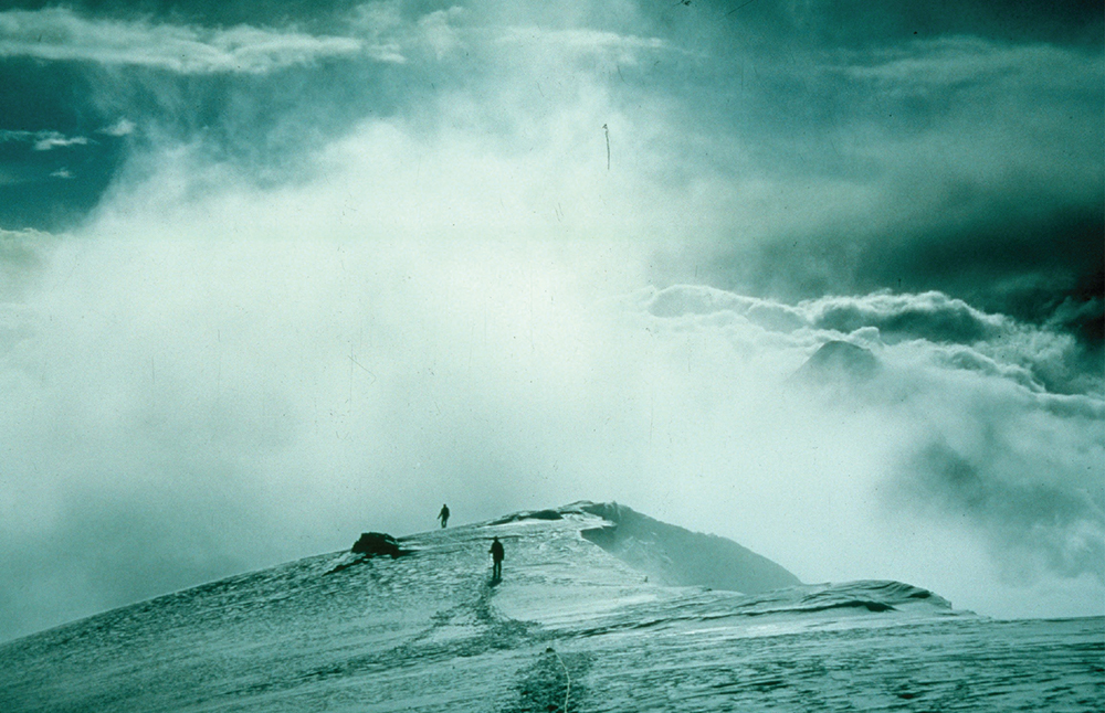 Team members are on their way down the West Ridge and nearing Camp Four at - photo 9