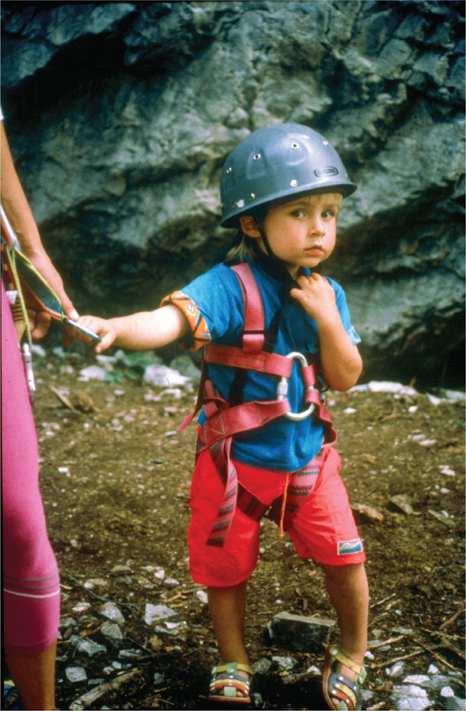 My son Robin age five on a family climbing day in Cougar Creek in Canmore in - photo 12